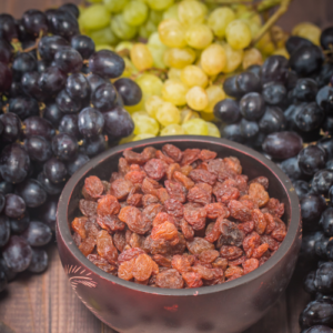 Grapes, raisins, sultanas and currants are foods toxic to dogs